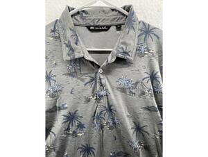 Travis Mathew Polo Mens 2XL AOP Floral Performance Stretch Polo Short Sleeve